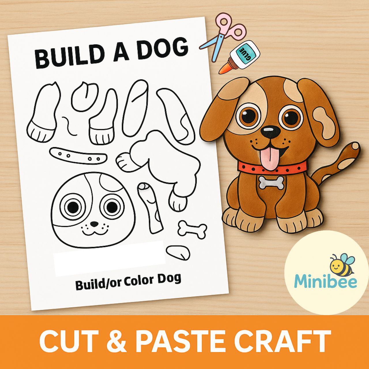 Minibee Paper Zoo | 10 Printable Animal Crafts for kids