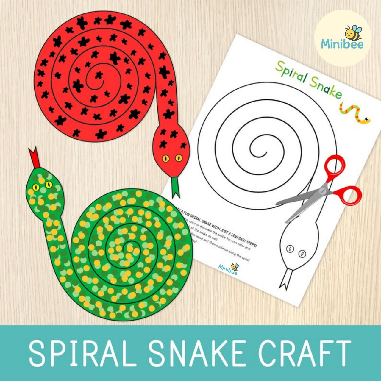 Minibee Paper Zoo | 10 Printable Animal Crafts for kids