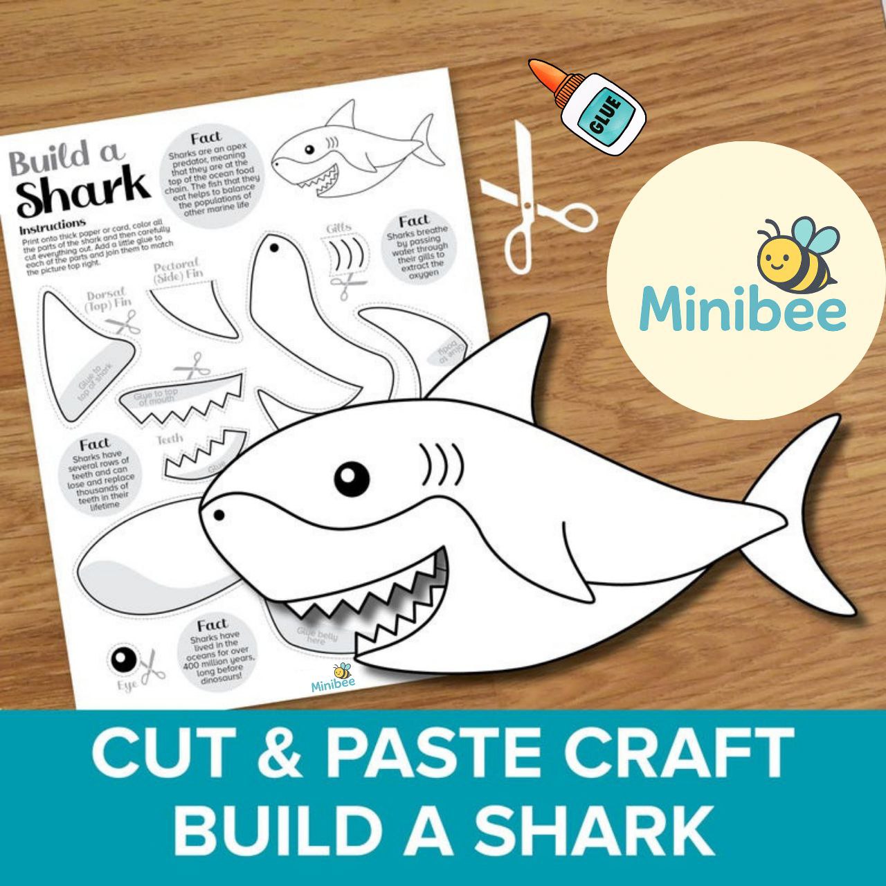 Minibee Paper Zoo | 10 Printable Animal Crafts for kids