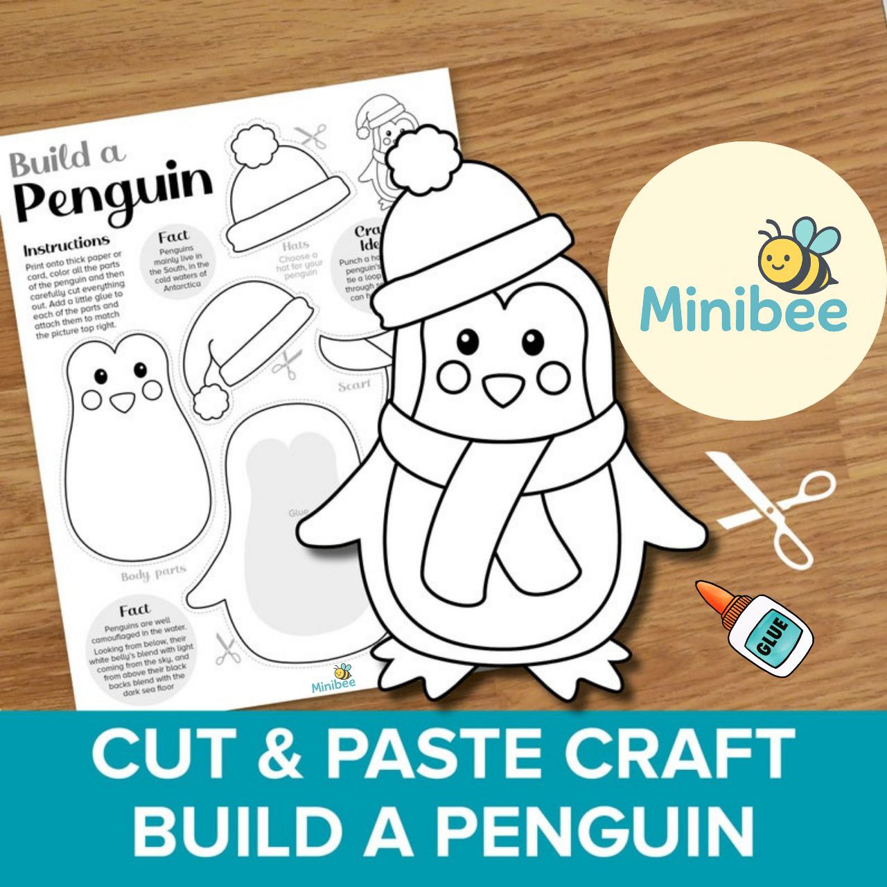 Minibee Paper Zoo | 10 Printable Animal Crafts for kids