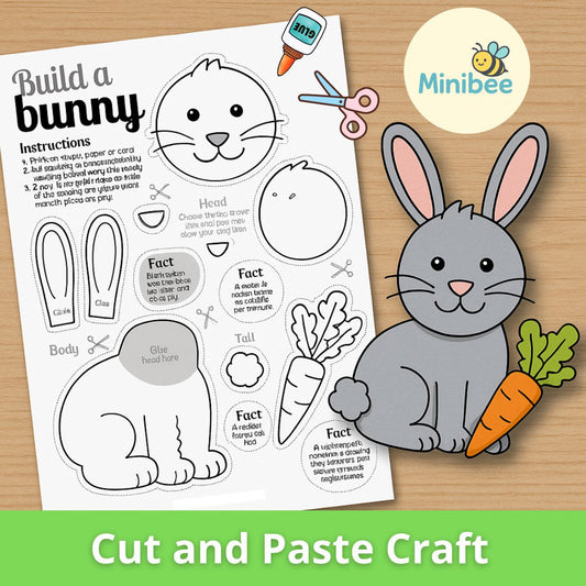 Minibee Paper Zoo | 10 Printable Animal Crafts for kids