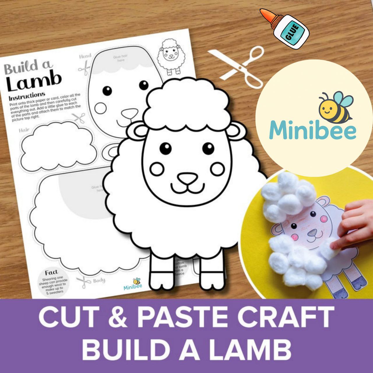 Minibee Paper Zoo | 10 Printable Animal Crafts for kids